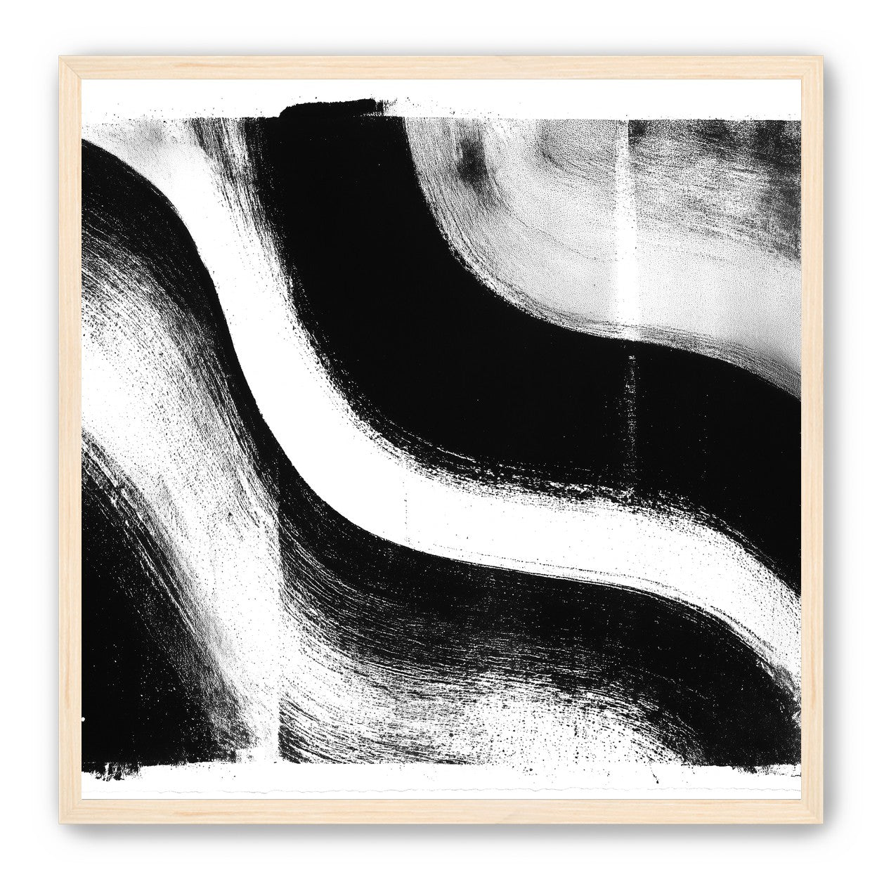 White cut through black