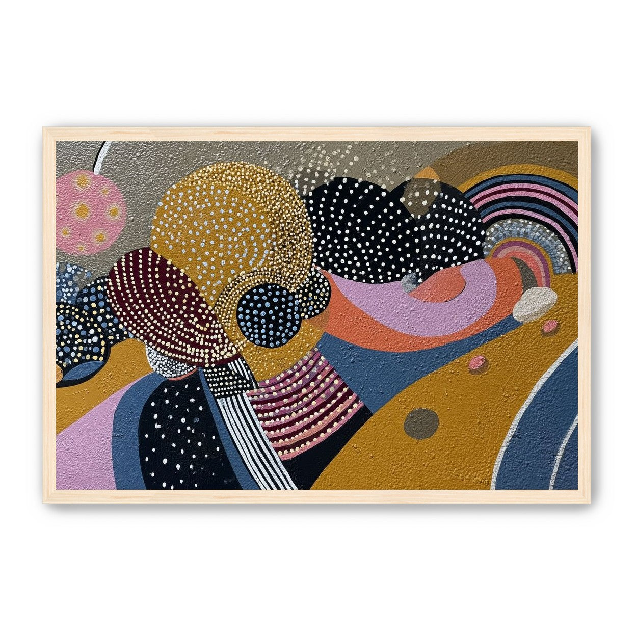Overlapping Dotted Shapes