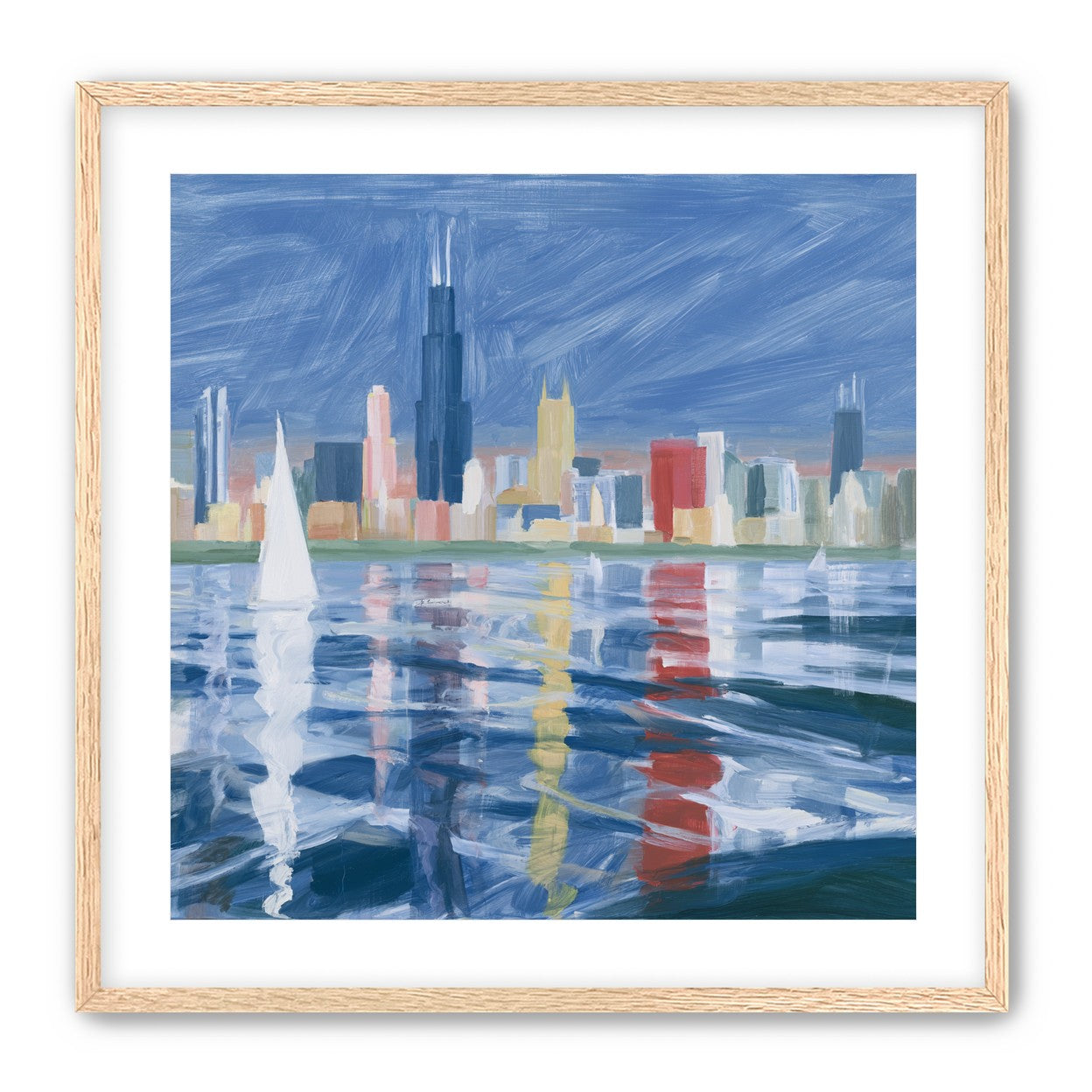 Sailboats before the skyline