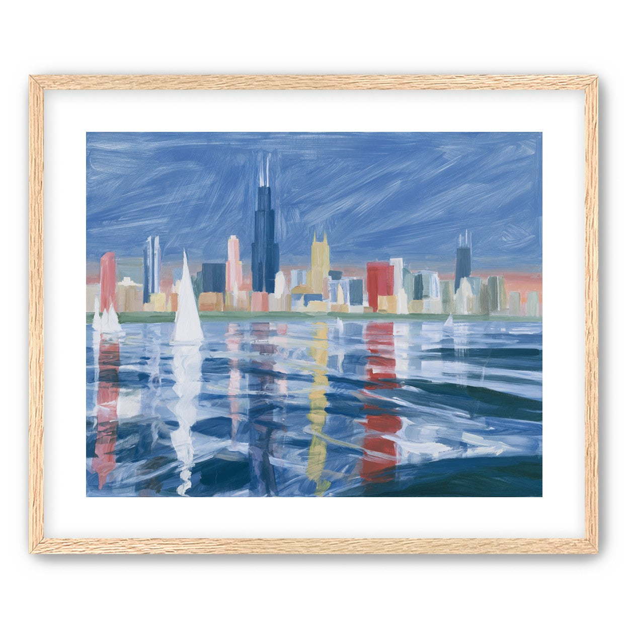 Sailboats before the skyline