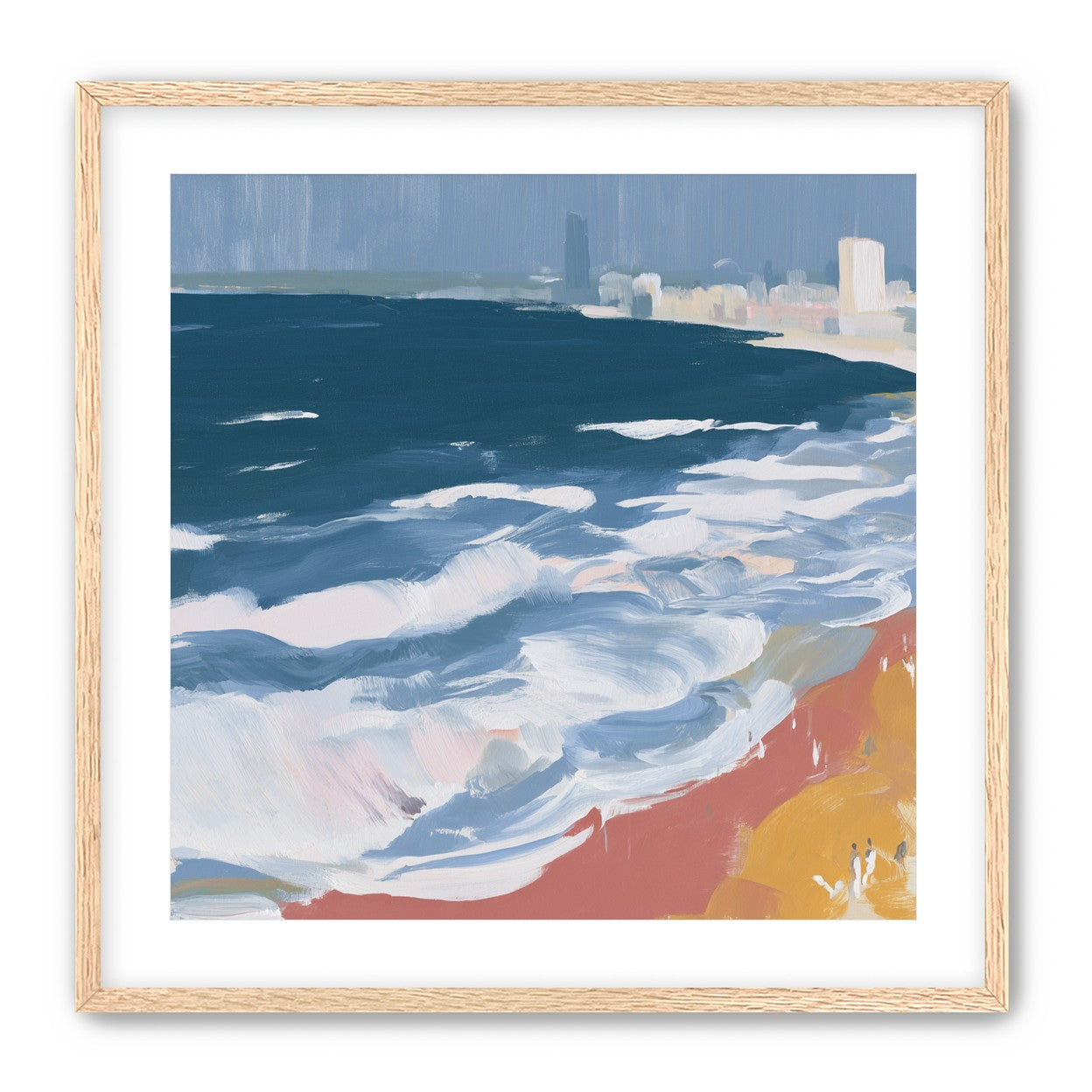 White surf along the city beach