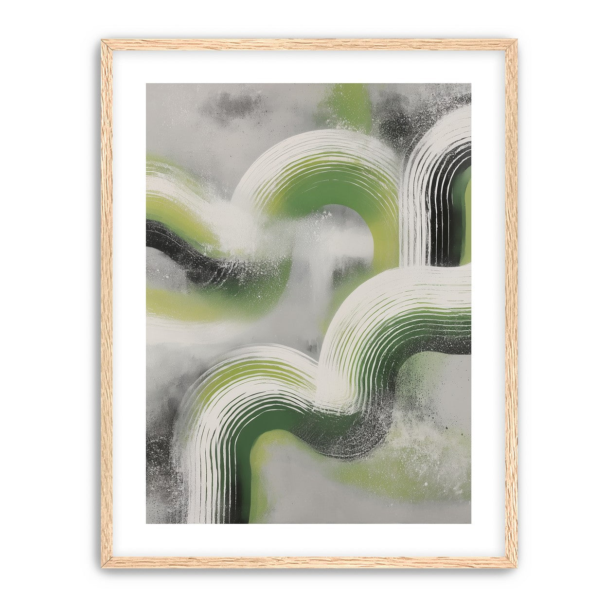 White arcs in green haze