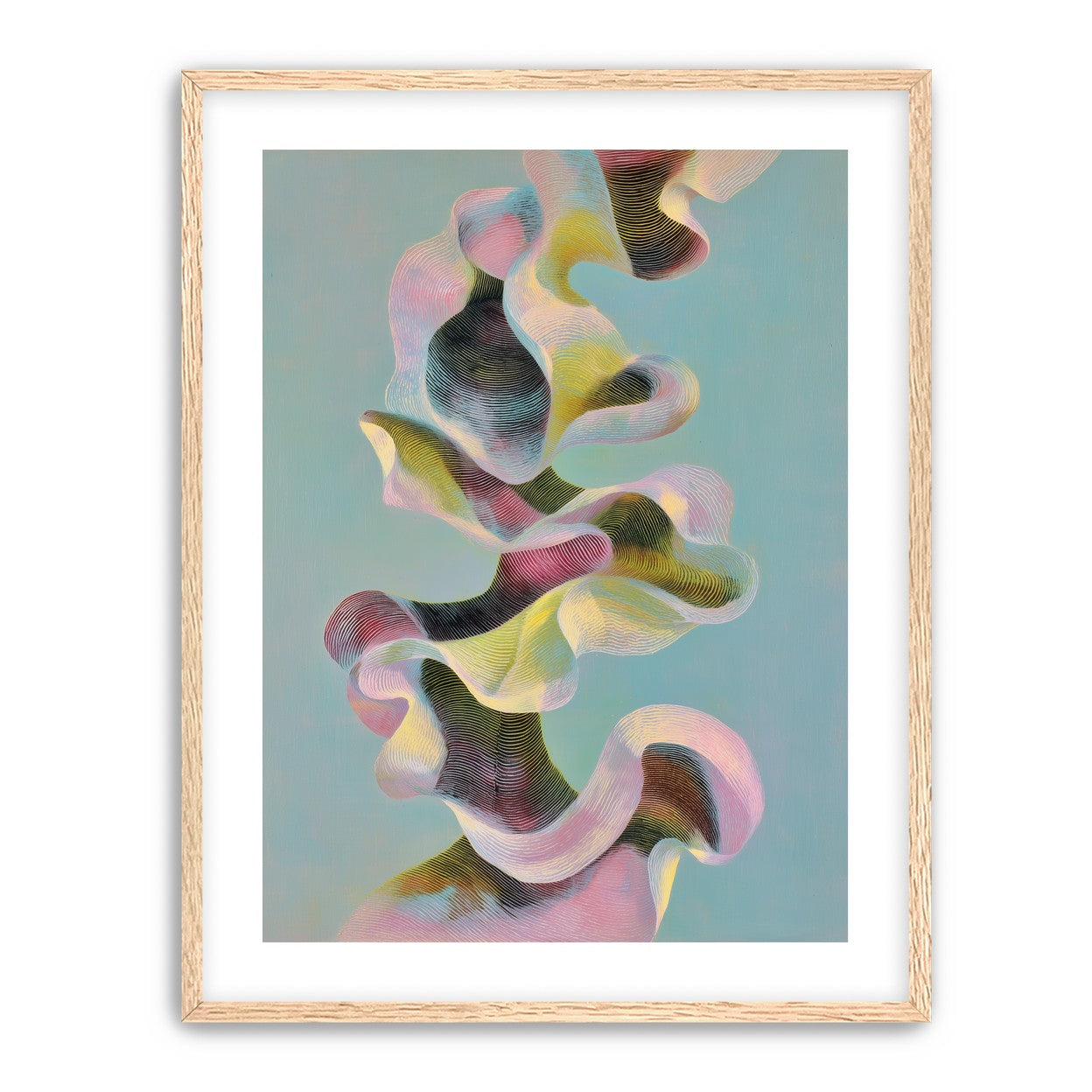 Folded ribbons in suspension