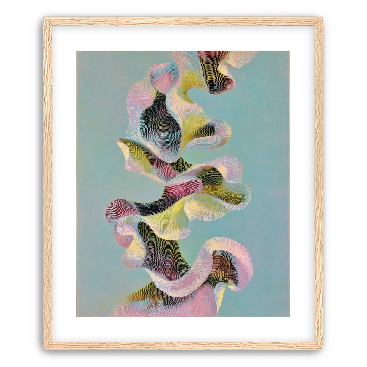 Folded ribbons in suspension