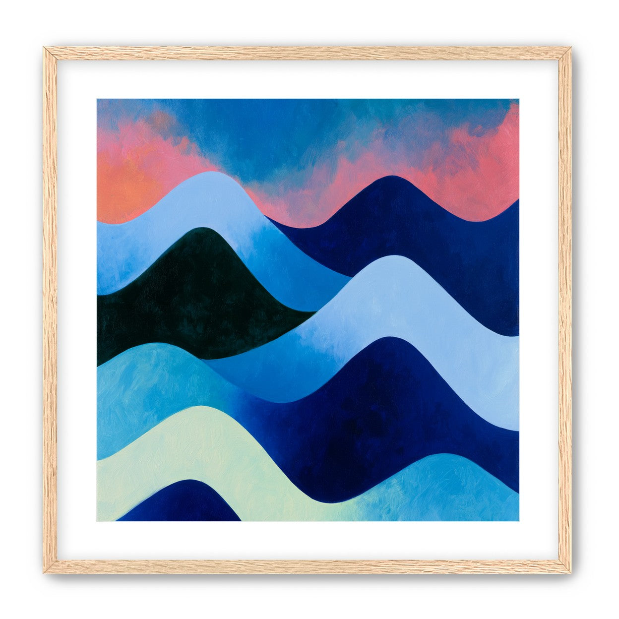Layered blue hills at dusk