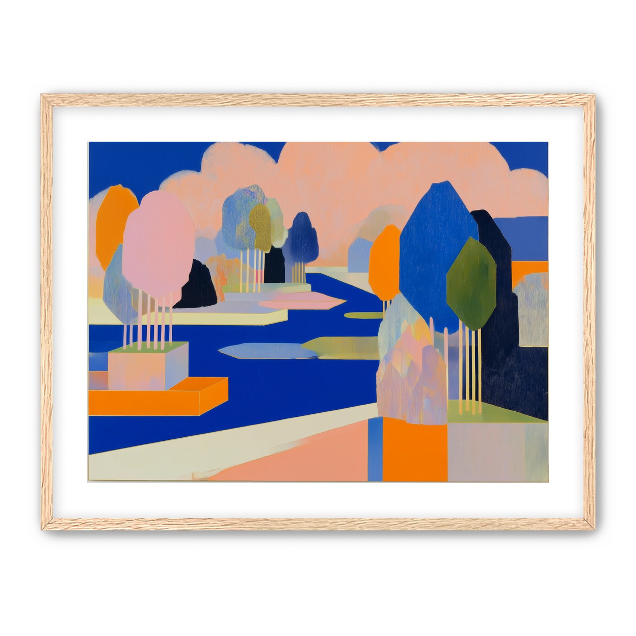 Trees among the blue bends