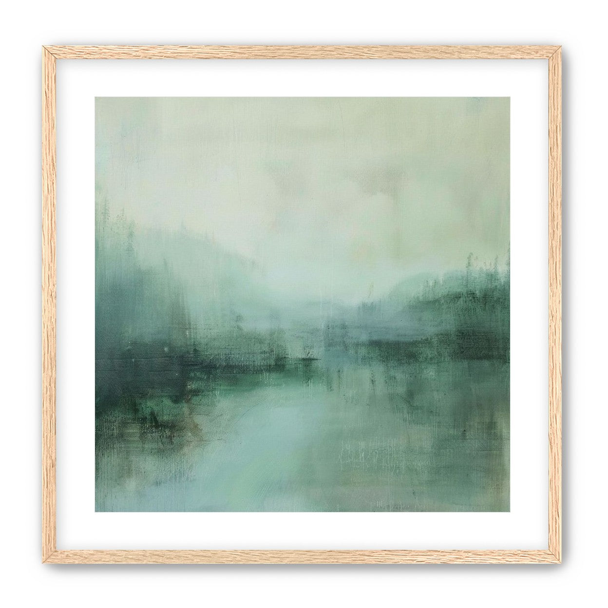 Misty harbor with boats