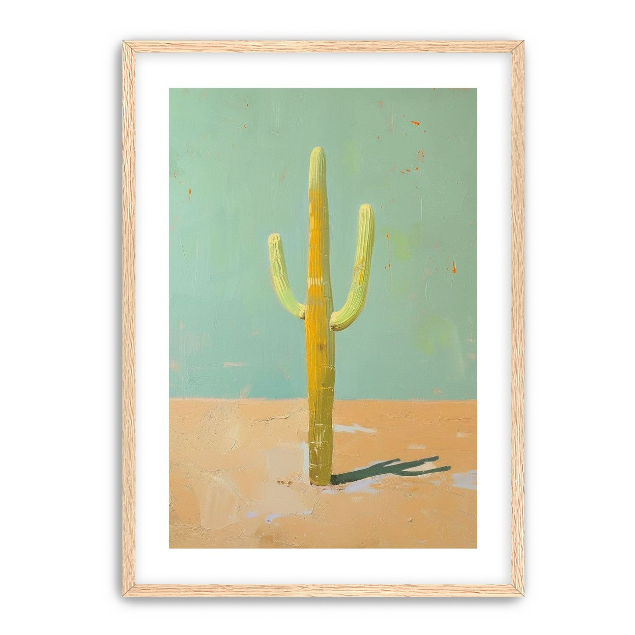 Saguaro beneath a pale sky