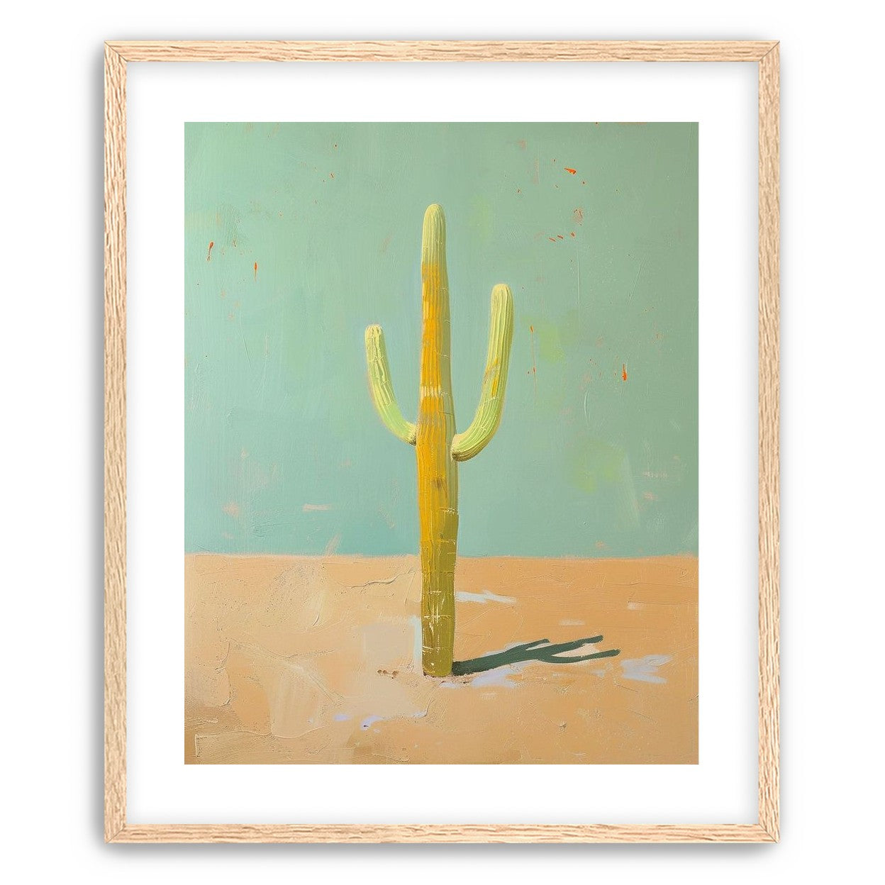 Saguaro beneath a pale sky
