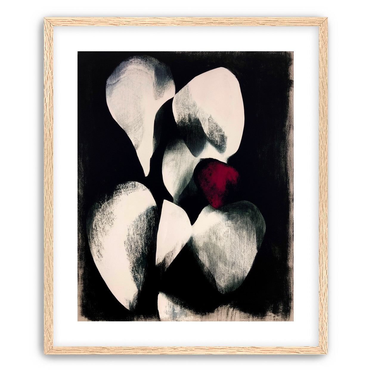 Red petal in shadowed bloom