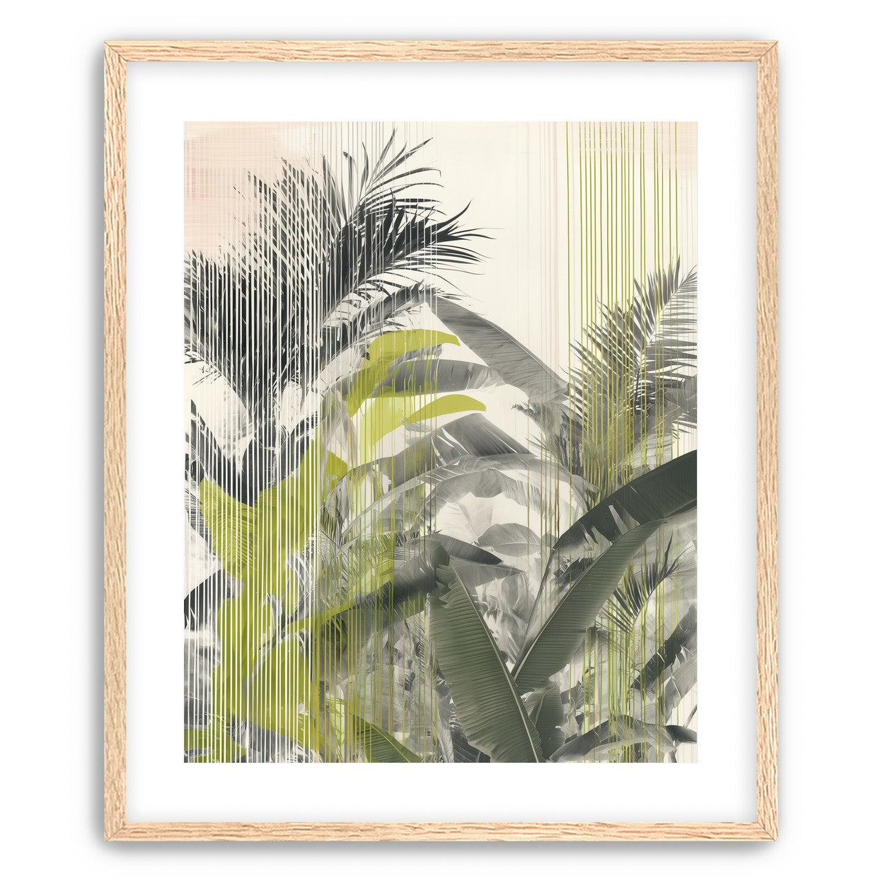 Chartreuse rain through palms