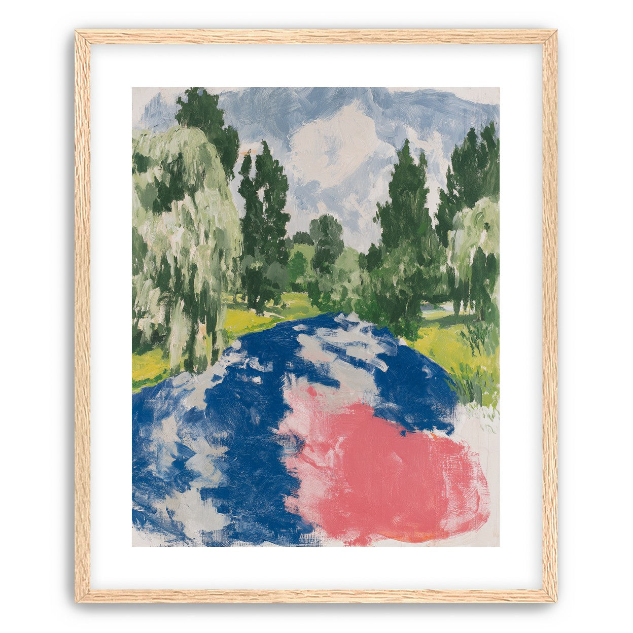 Pink glare on the river