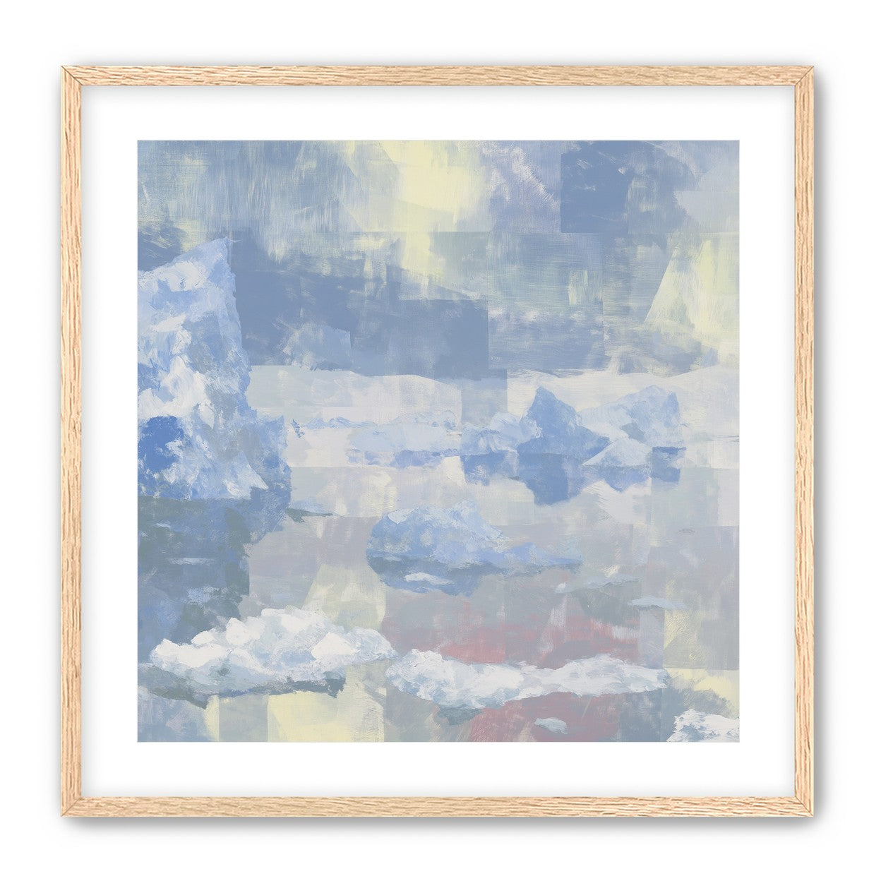Blue shadows on drifting ice