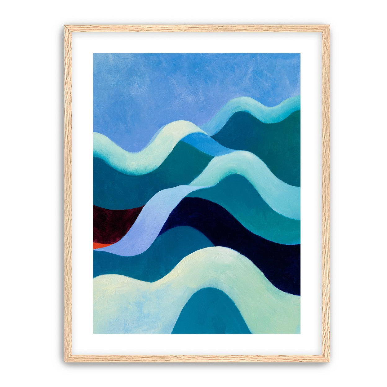 Pale bands across deep blue