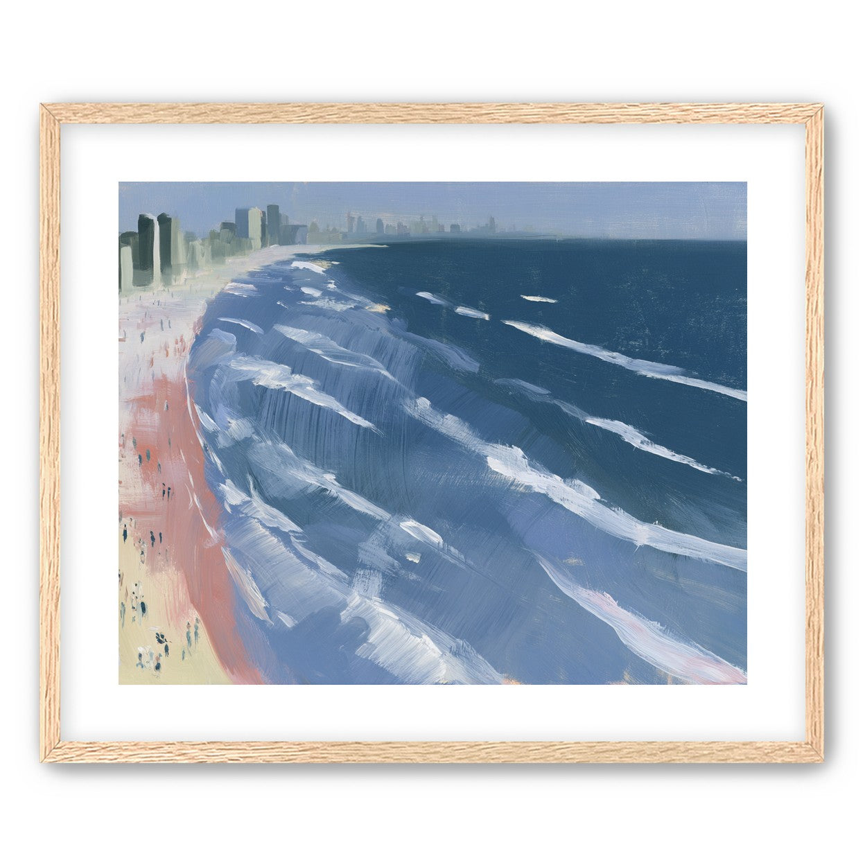 White surf on blue water