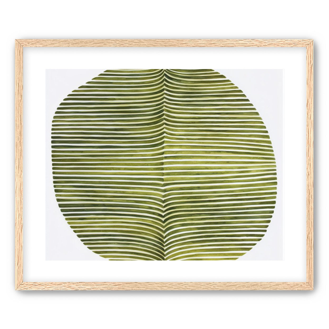 Dark green stripes crease inward