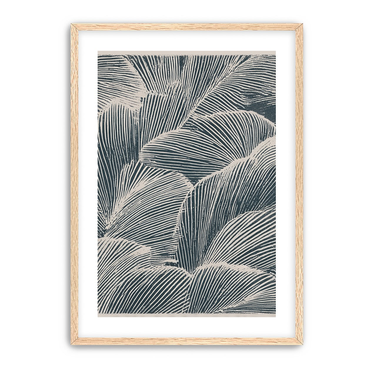 Palm fronds pressed together
