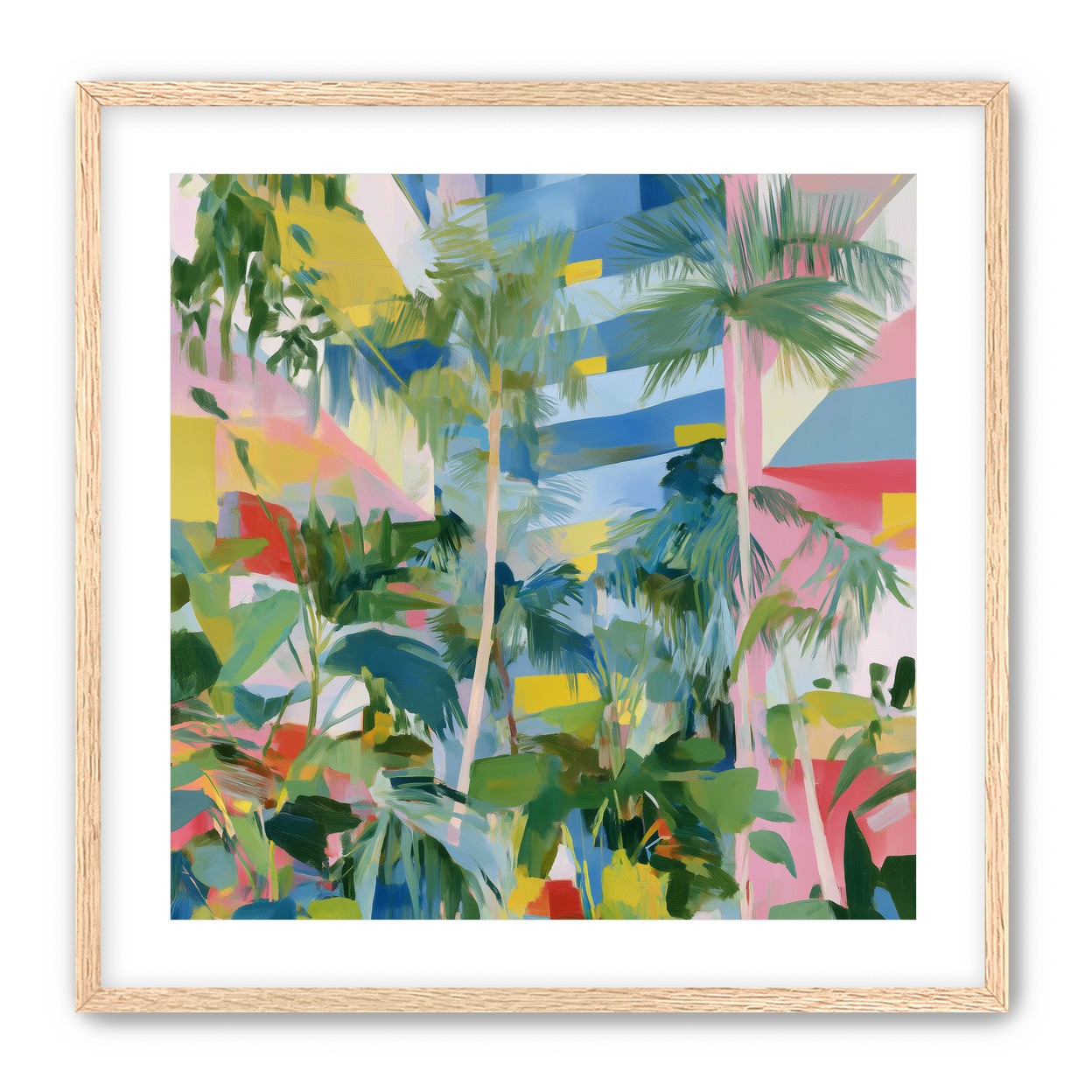Palm shadows on color fields