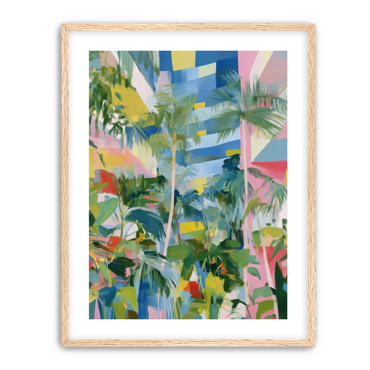 Palm shadows on color fields