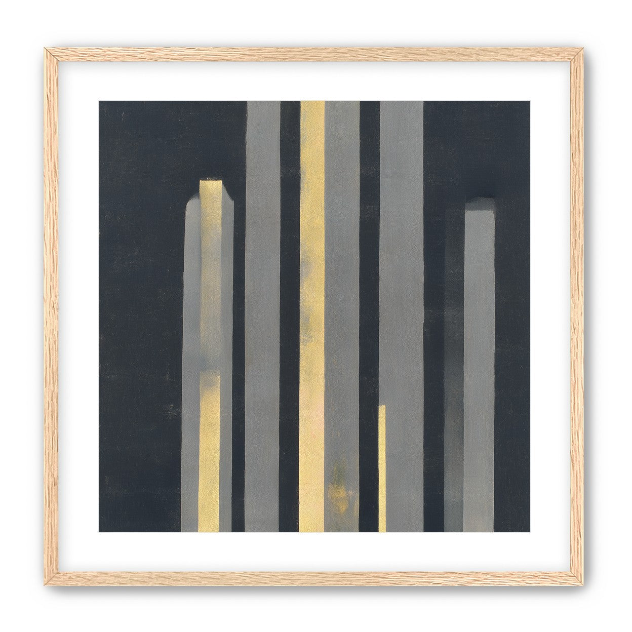 Yellow seeping through gray bars