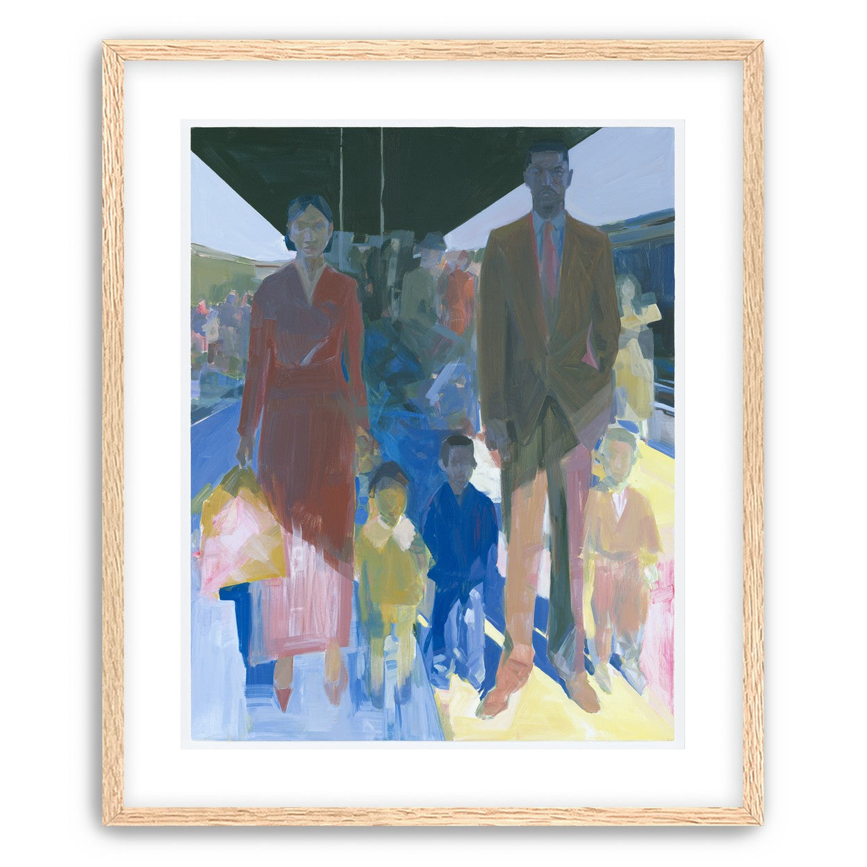 Family beneath the overpass