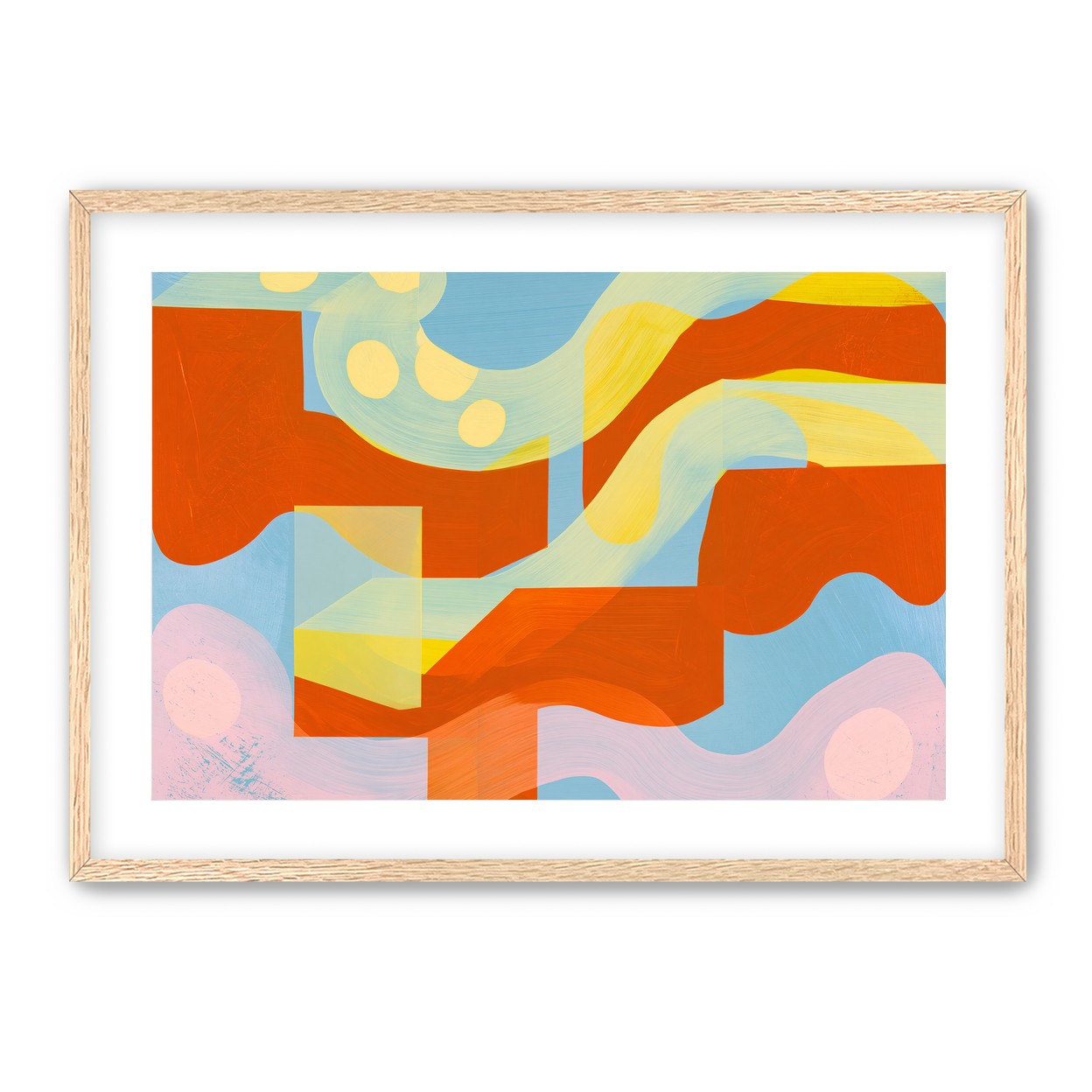 Orange bands within blue field