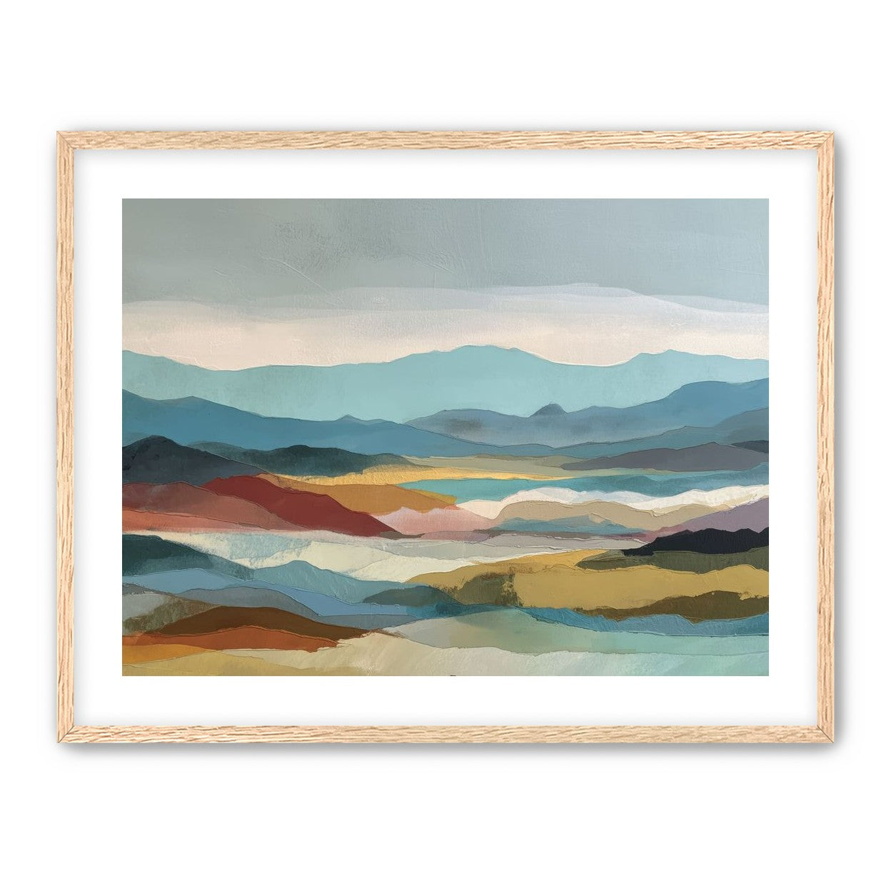 Layered Hills in Cool Bands
