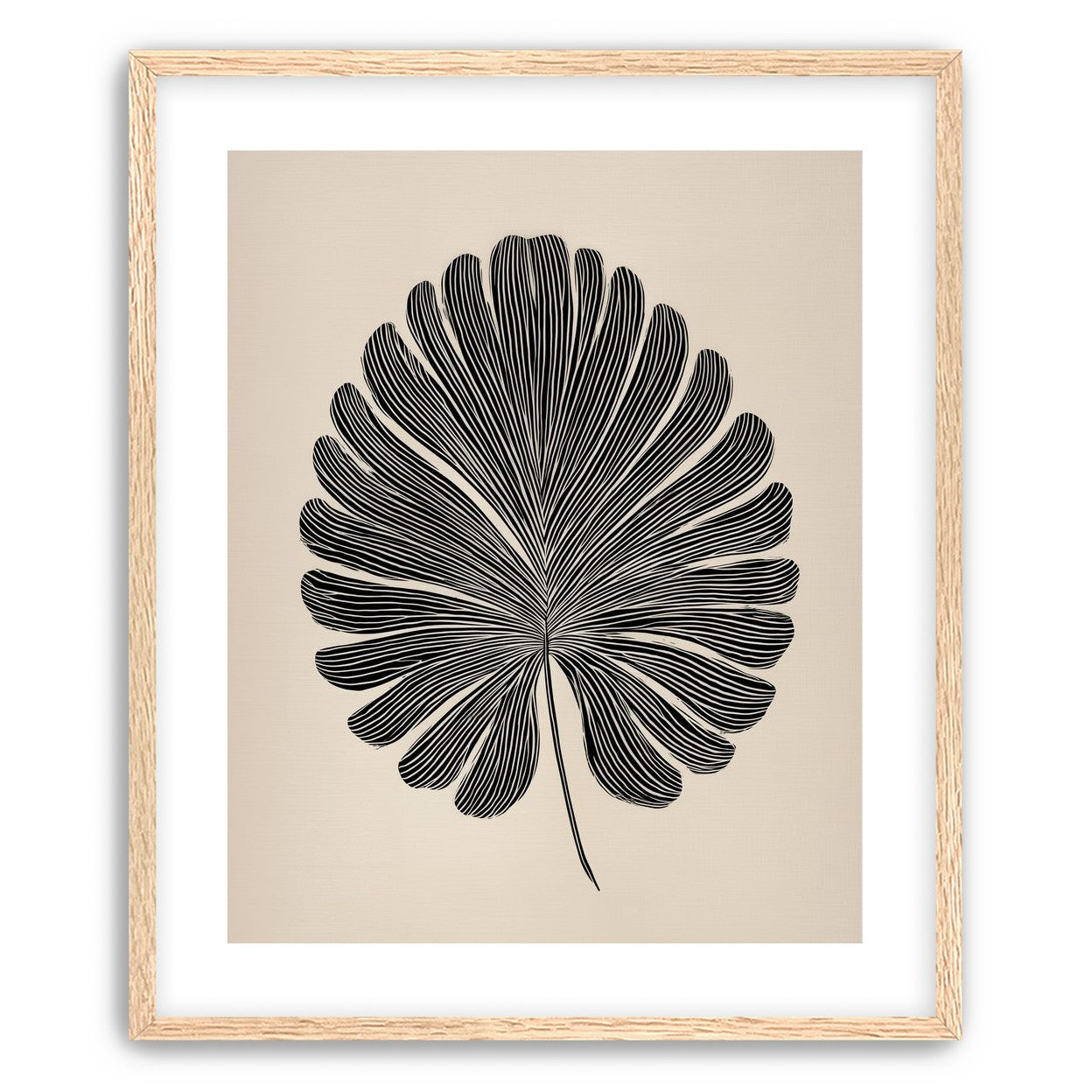 Striped fan leaf alone
