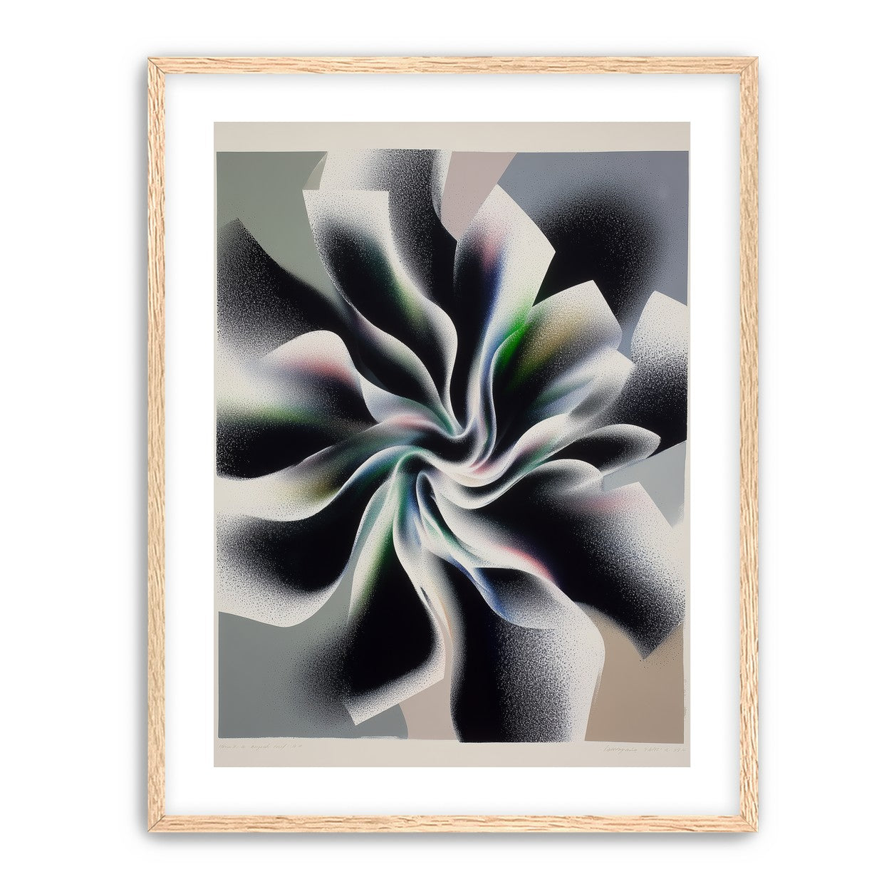 Spiral fold within pale blocks
