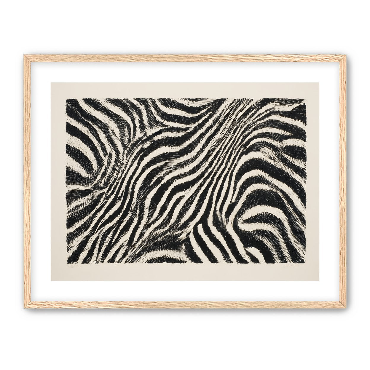 Zebra stripes across the frame
