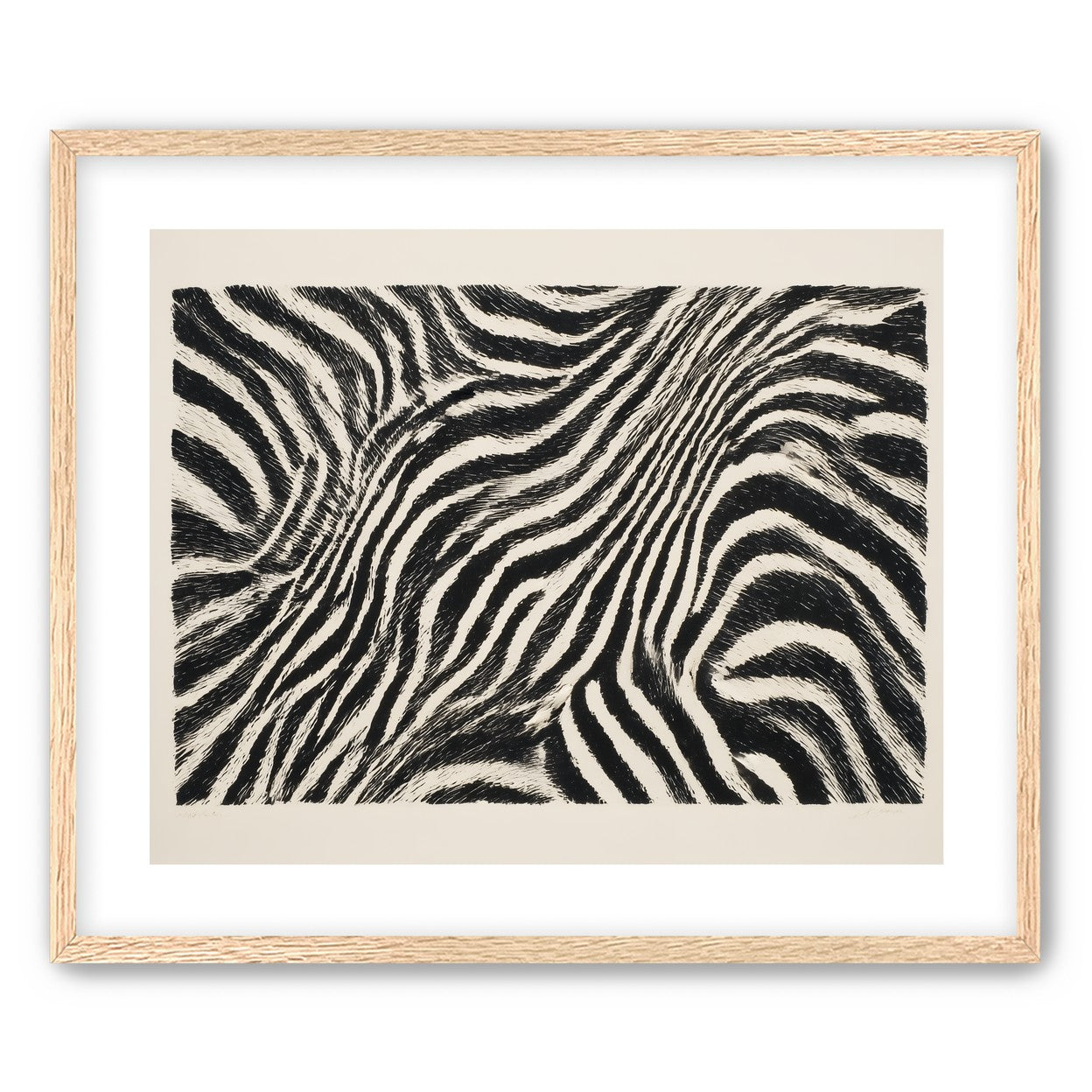 Zebra stripes across the frame