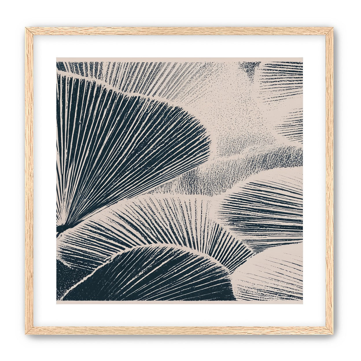 Ink shadows on palm fronds