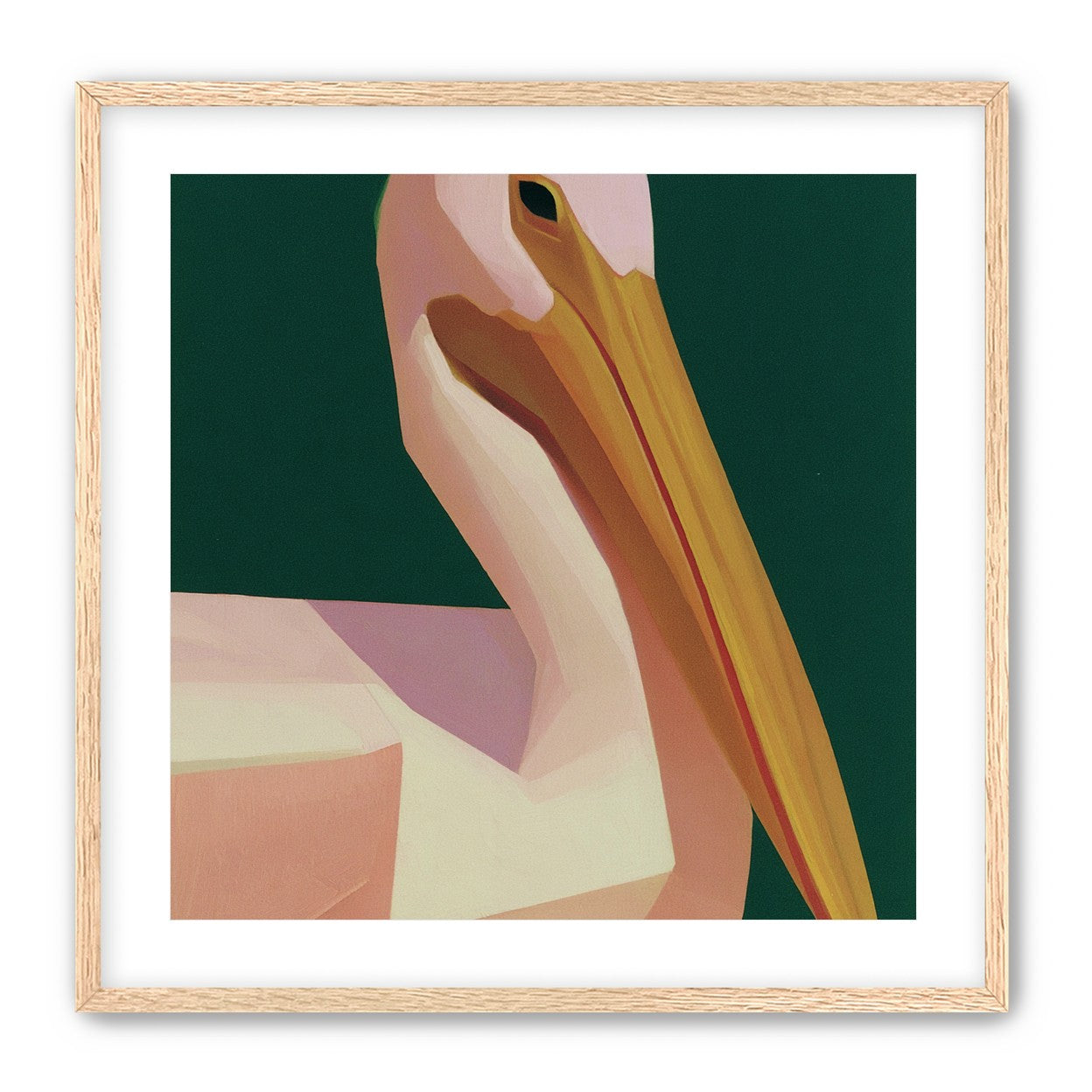 A pelican within green silence