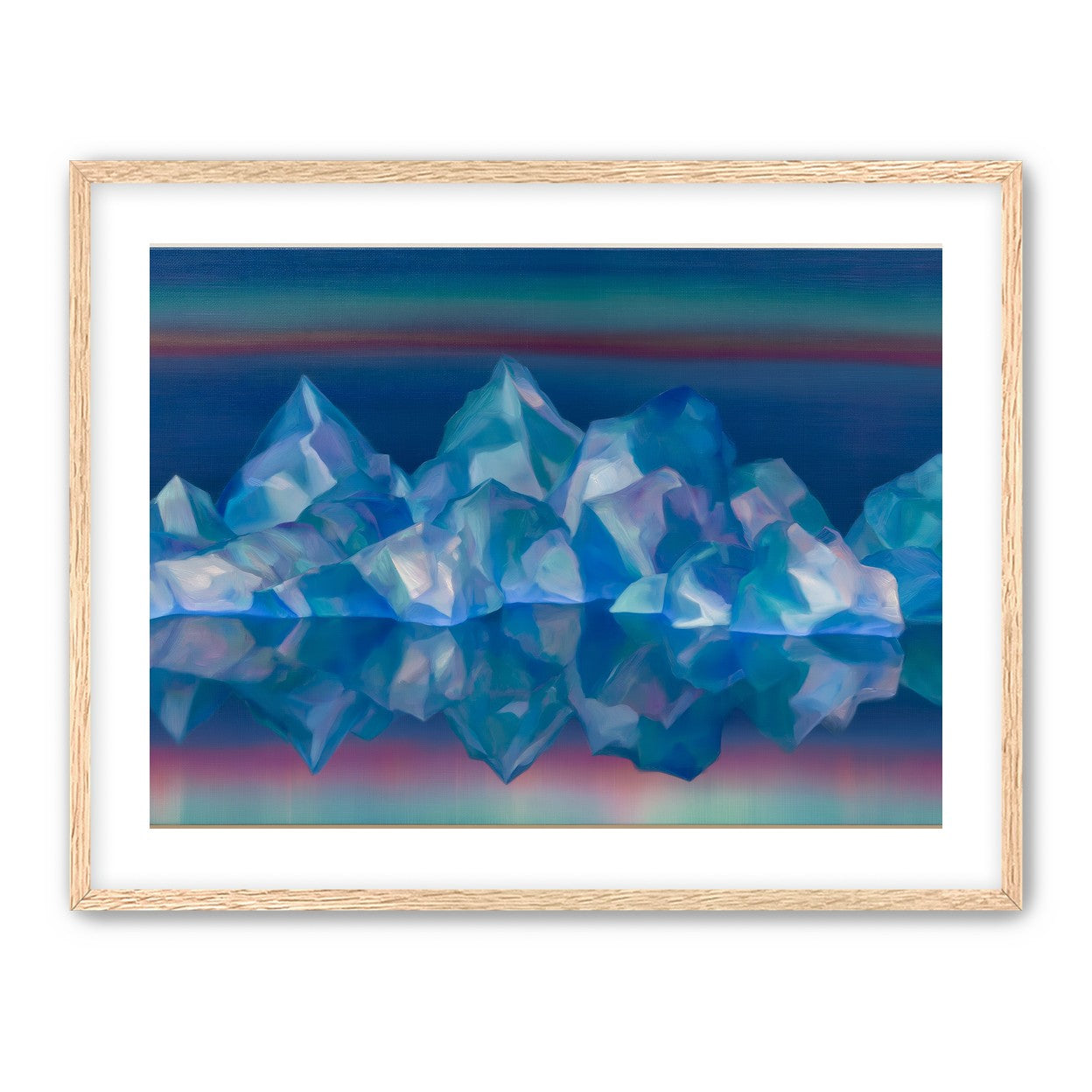 Icebergs in banded twilight