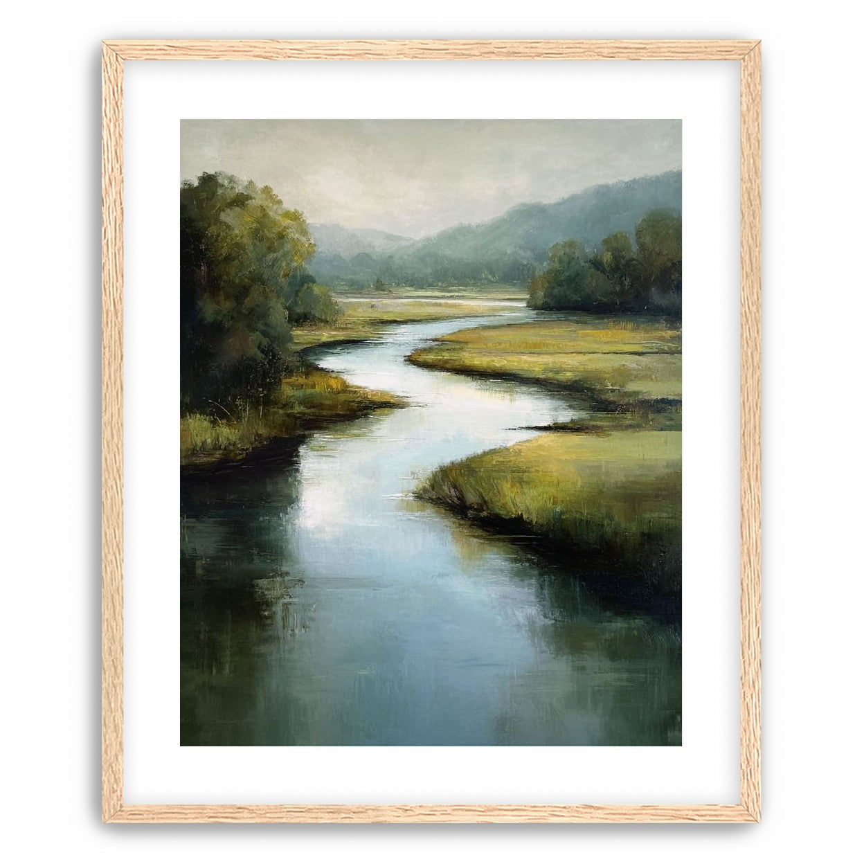 Pale sky in the river
