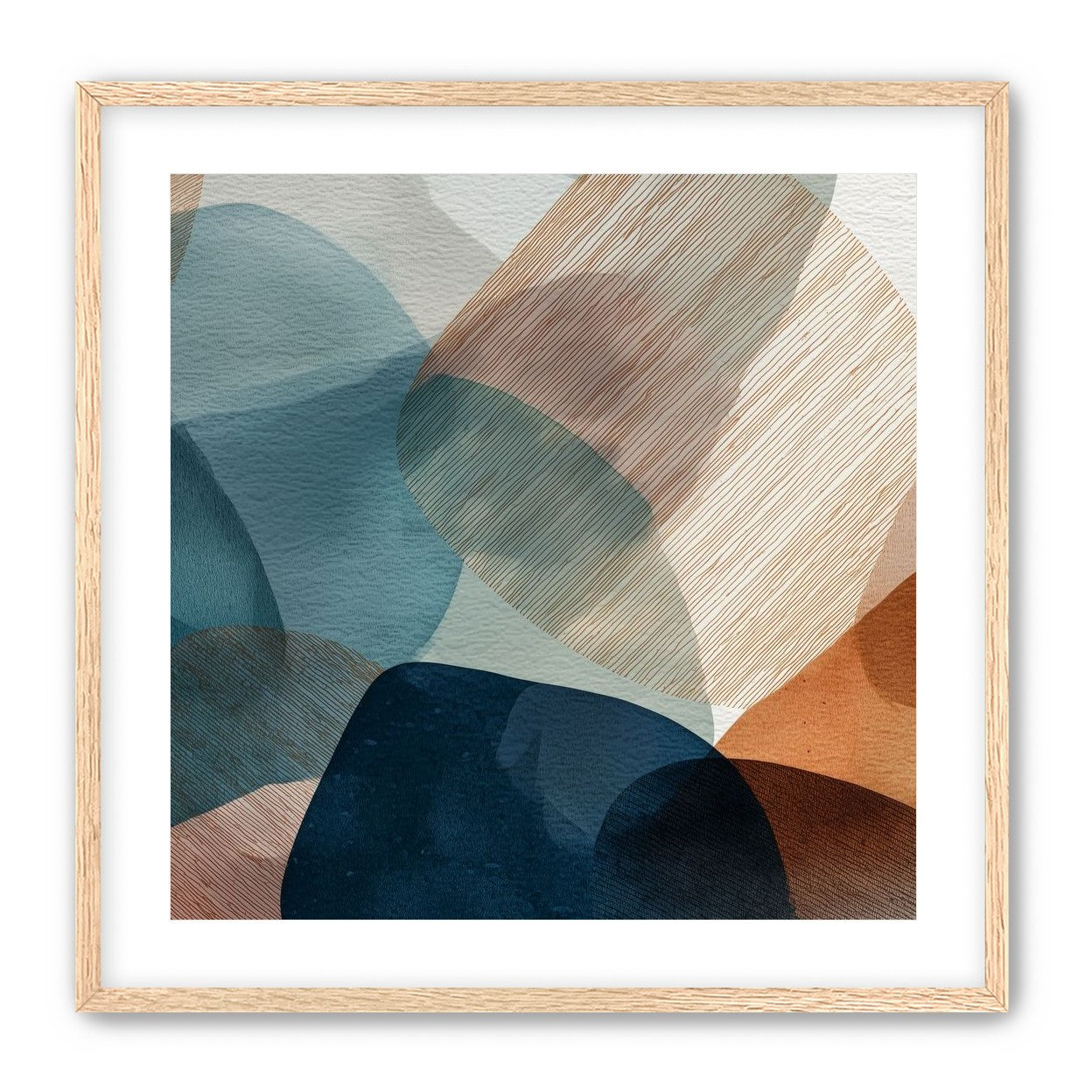 Translucent Ovals with Diagonal Grain