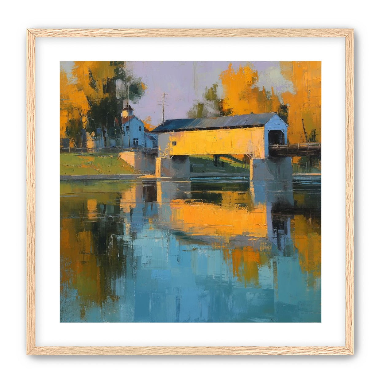Covered Bridge In Fall