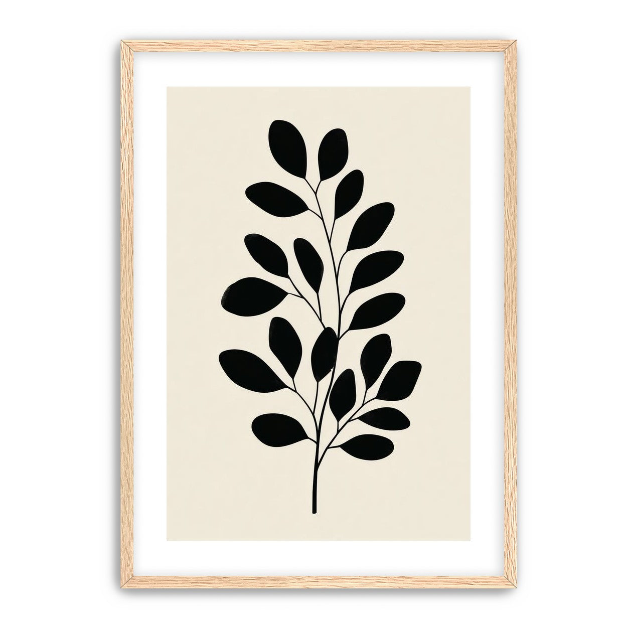 Plant Cutout on Cream