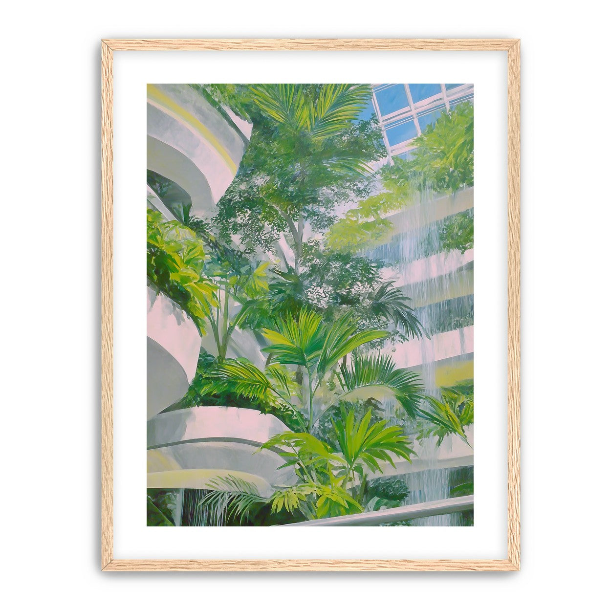 Palms beneath the skylight