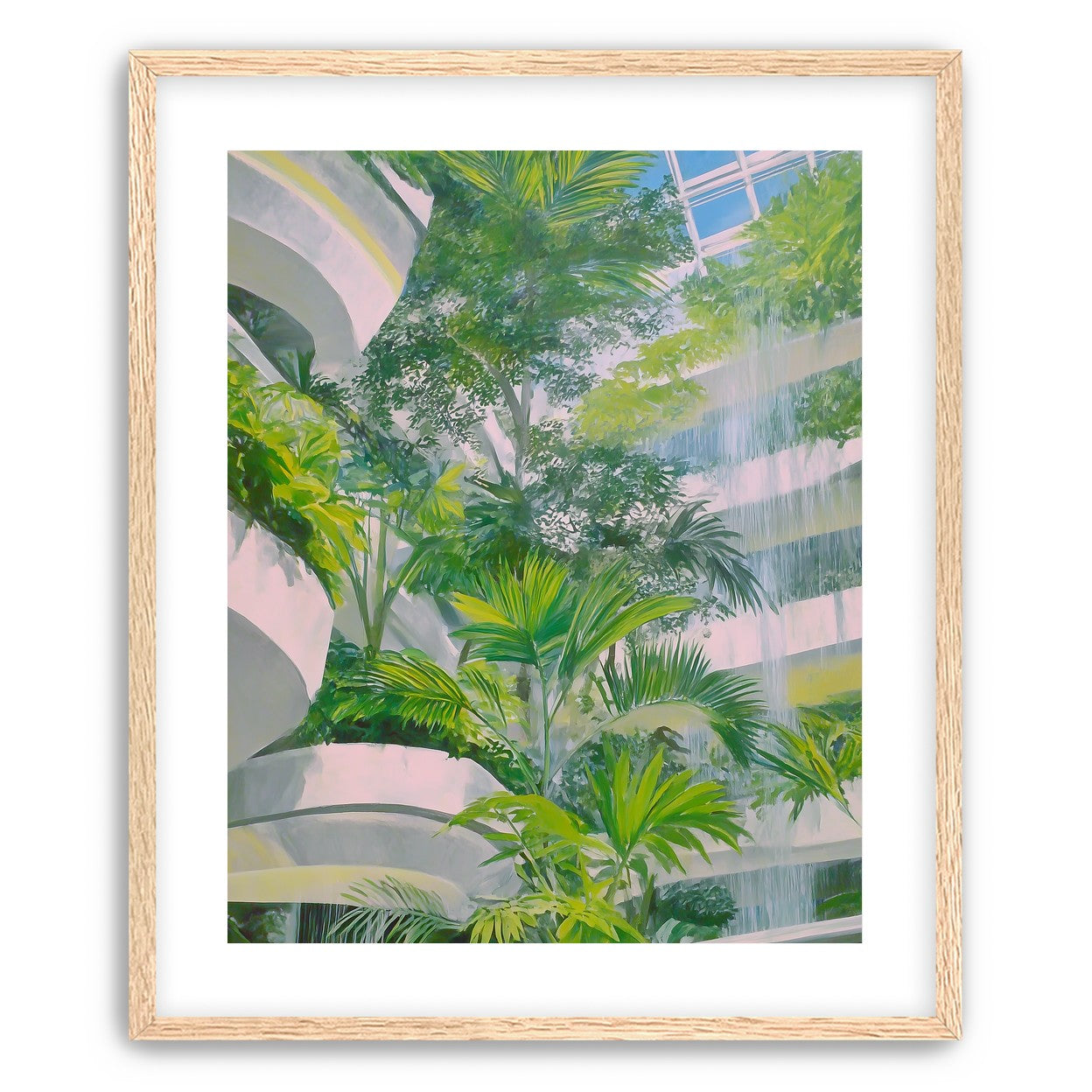 Palms beneath the skylight