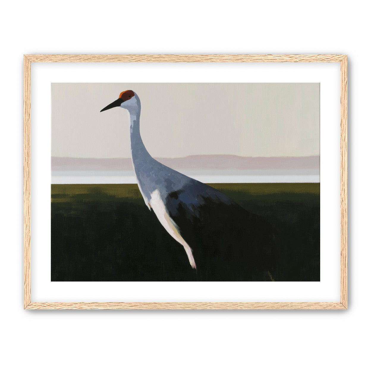 Crane with a red crown