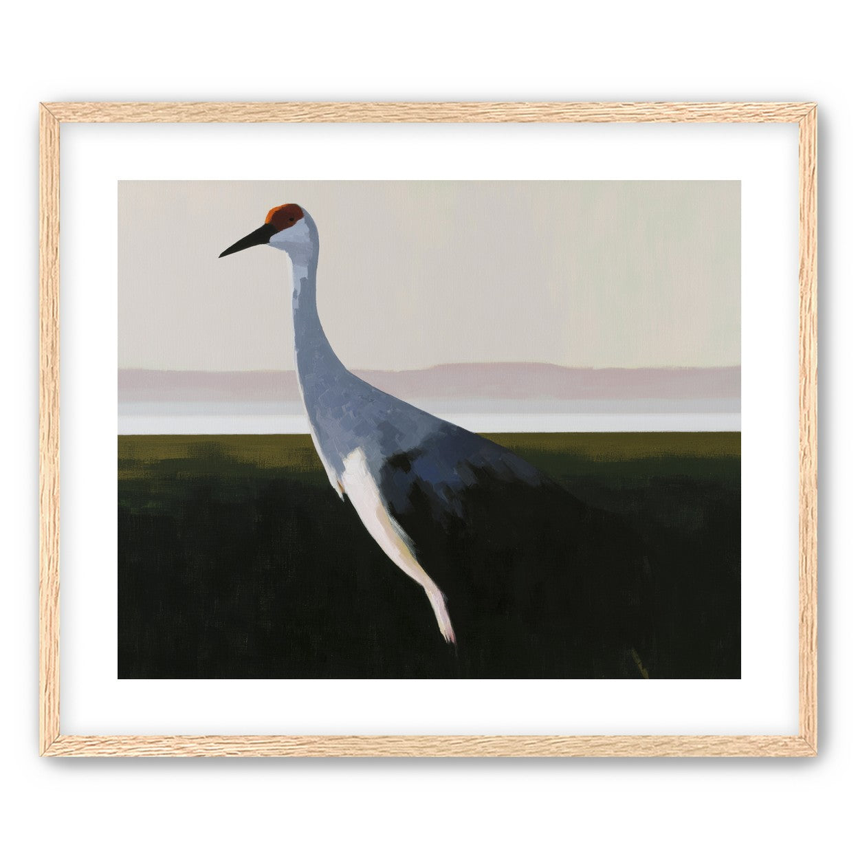 Crane with a red crown