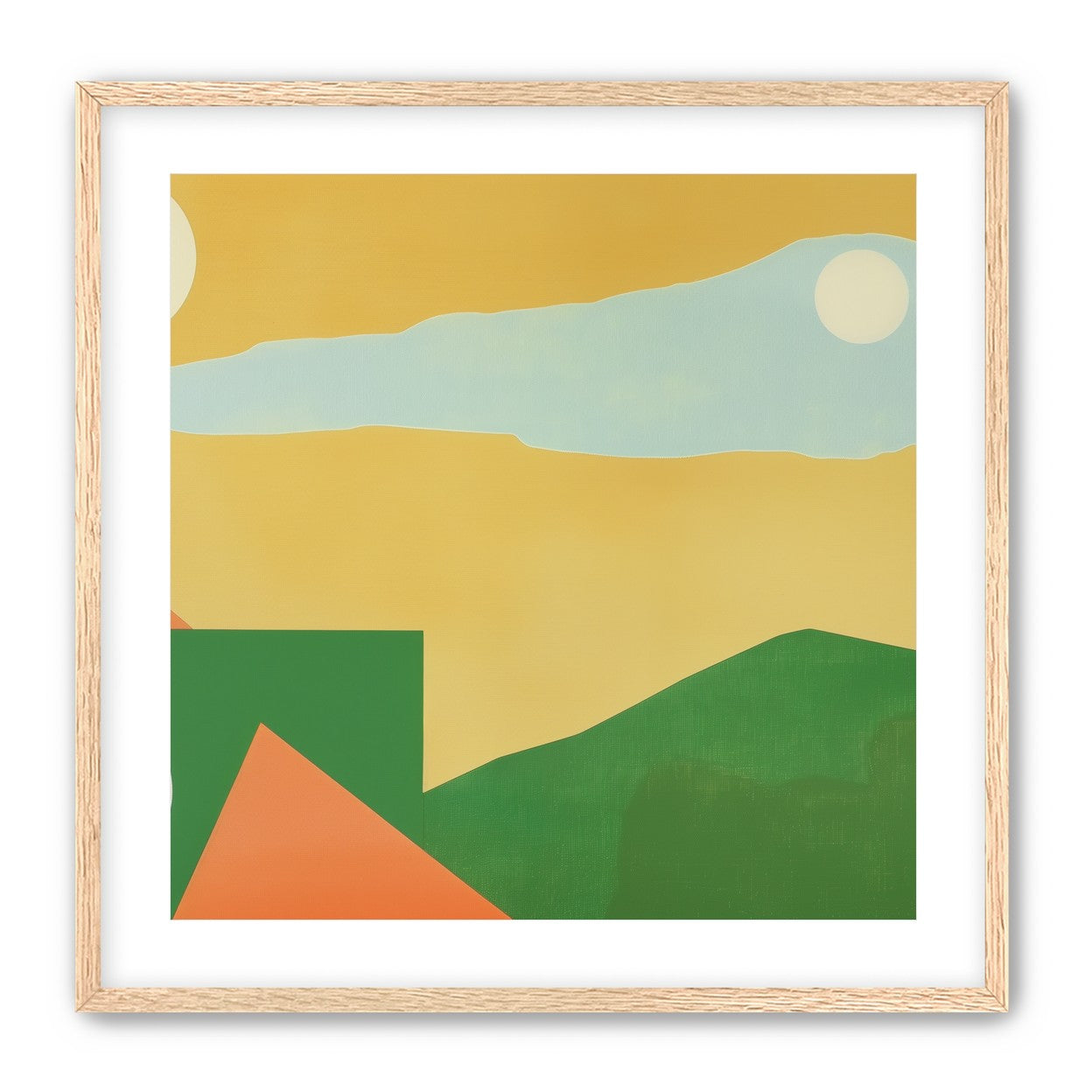 Two suns in yellow sky