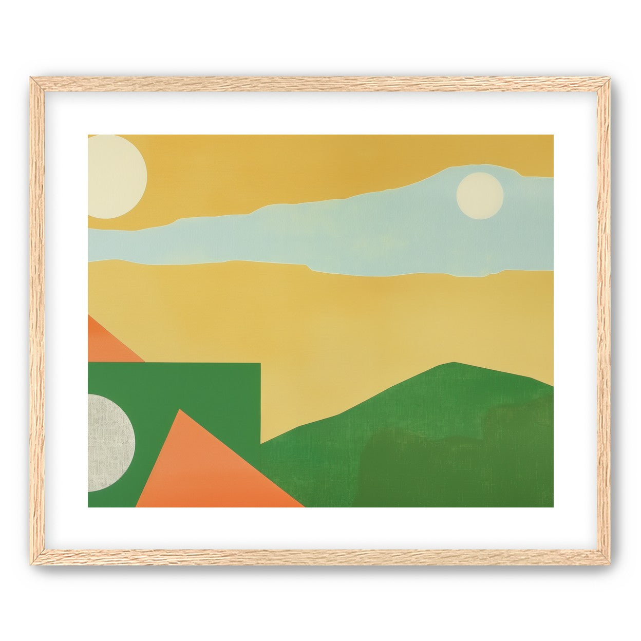 Two suns in yellow sky