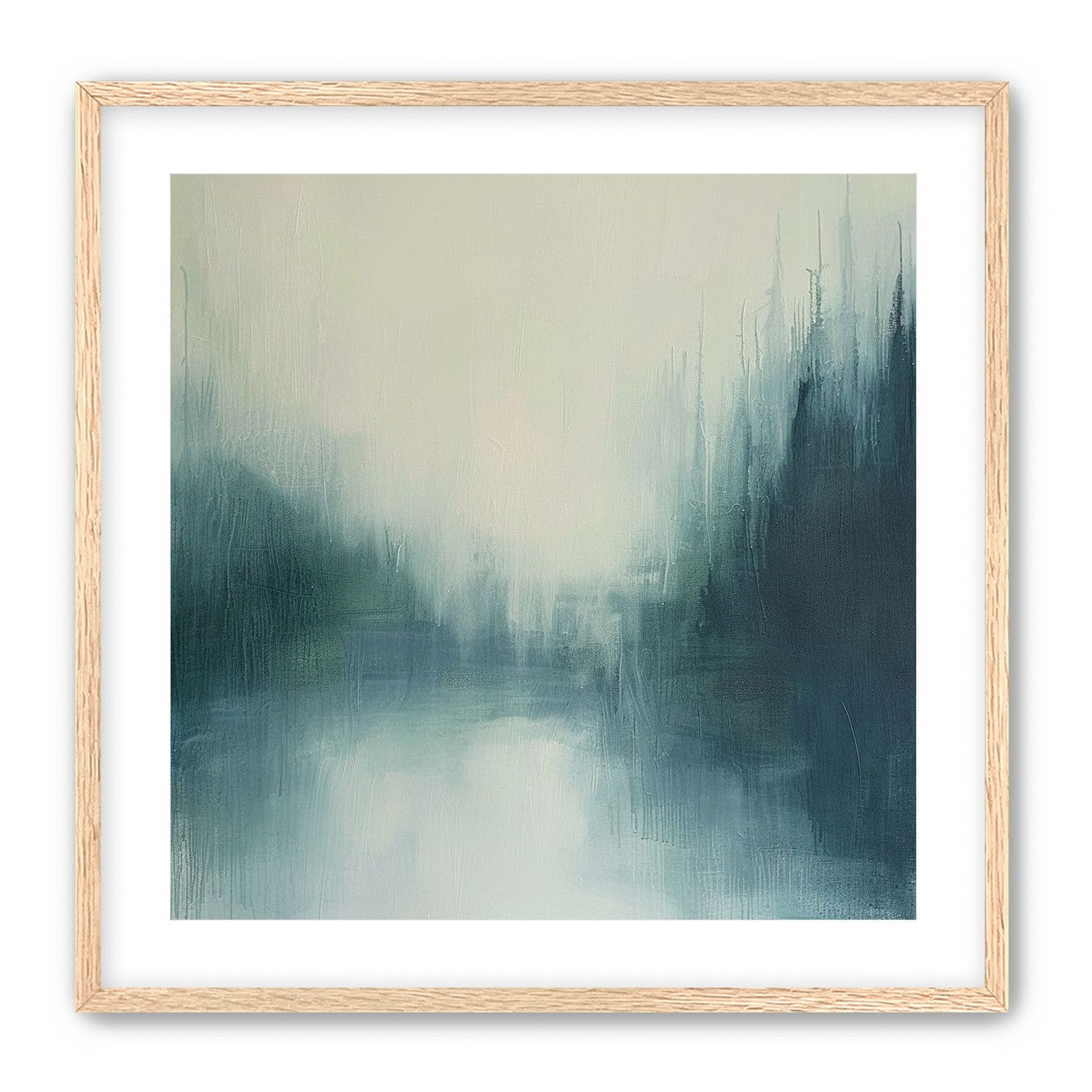 Pale sun over still water