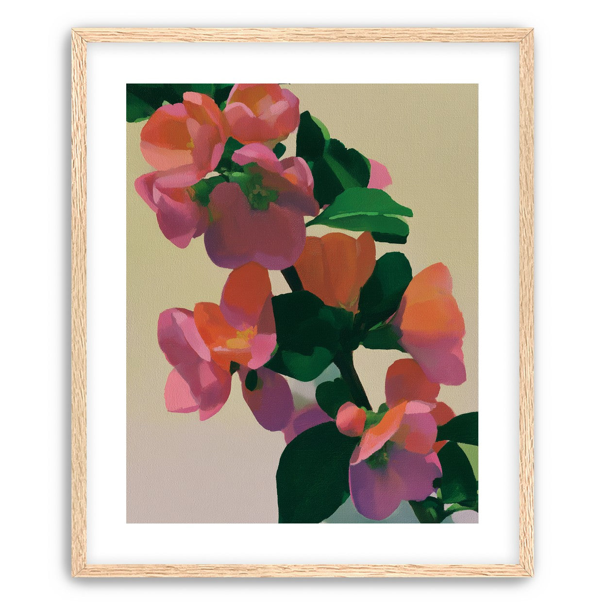 Flowers among dark leaves