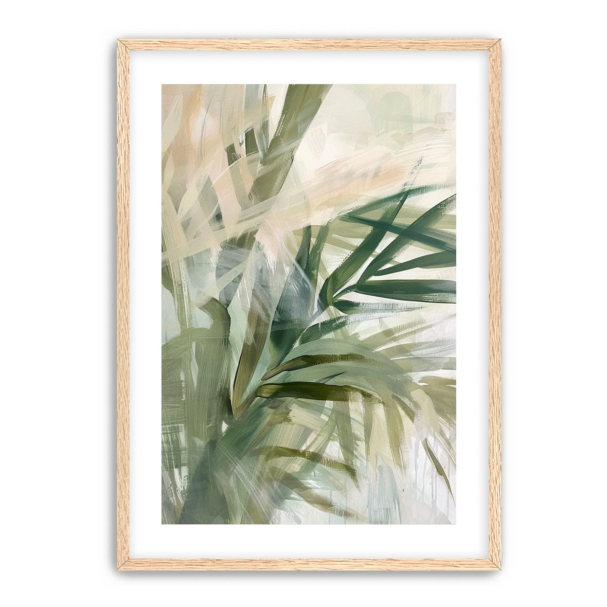 Green leaves in milky light