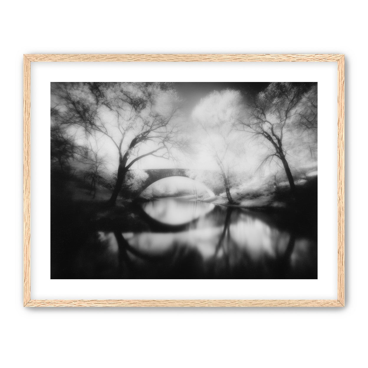 Bridge in a washed sky