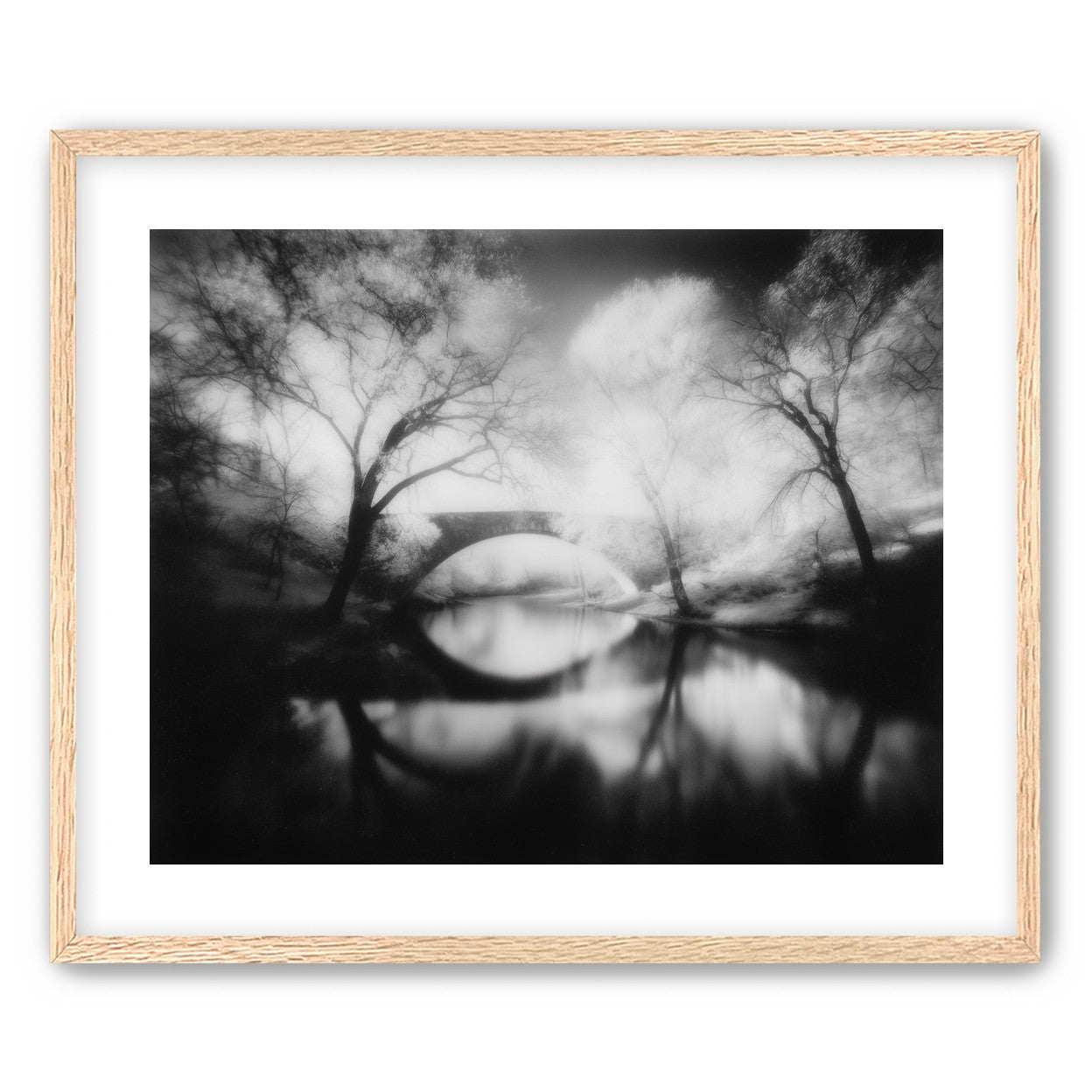 Bridge in a washed sky