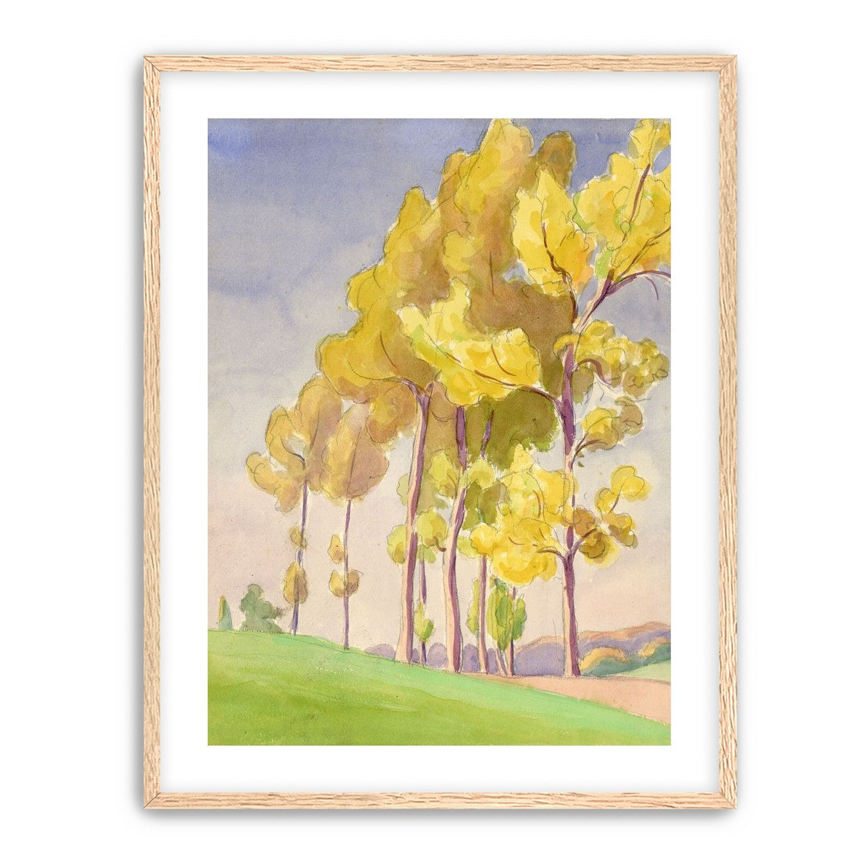 Yellow crowns on the hill